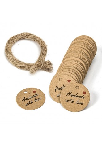 100pcs Round Kraft Paper Gift Tags8